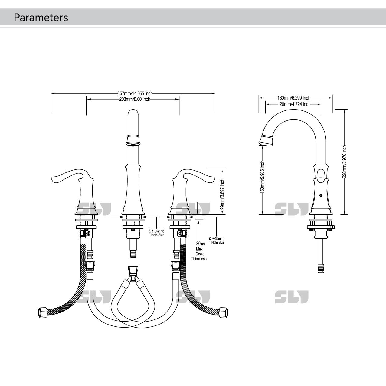 铜面盆浴室水龙头