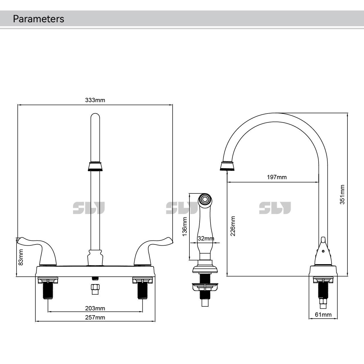 带拉出式喷雾器的厨房水龙头