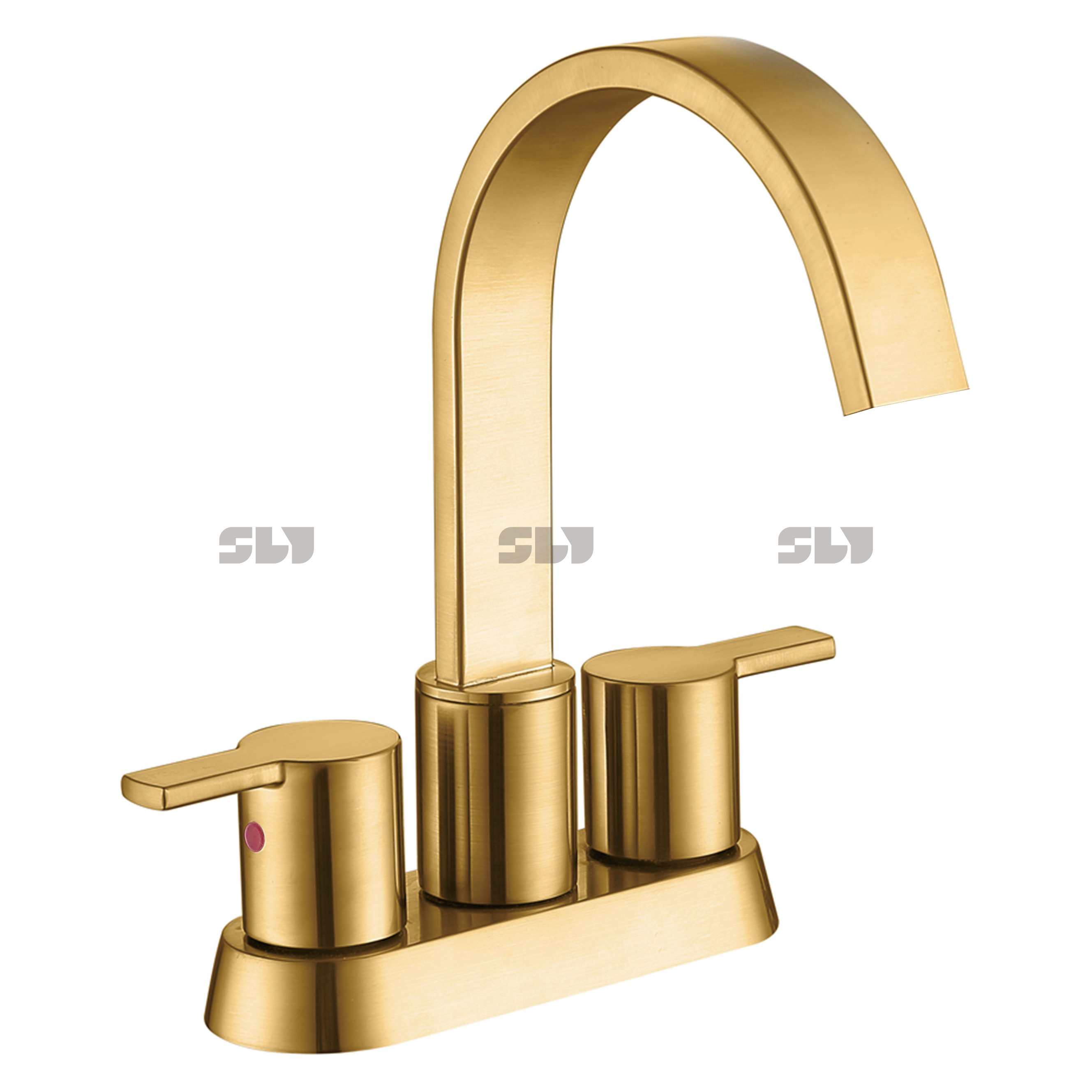 现代黑色浴室面盆水龙头热冷