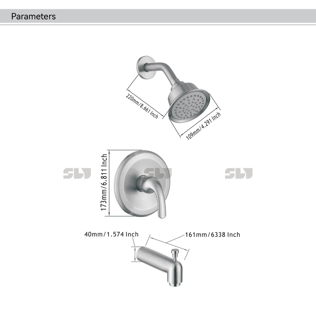 现代浴室淋浴套装 