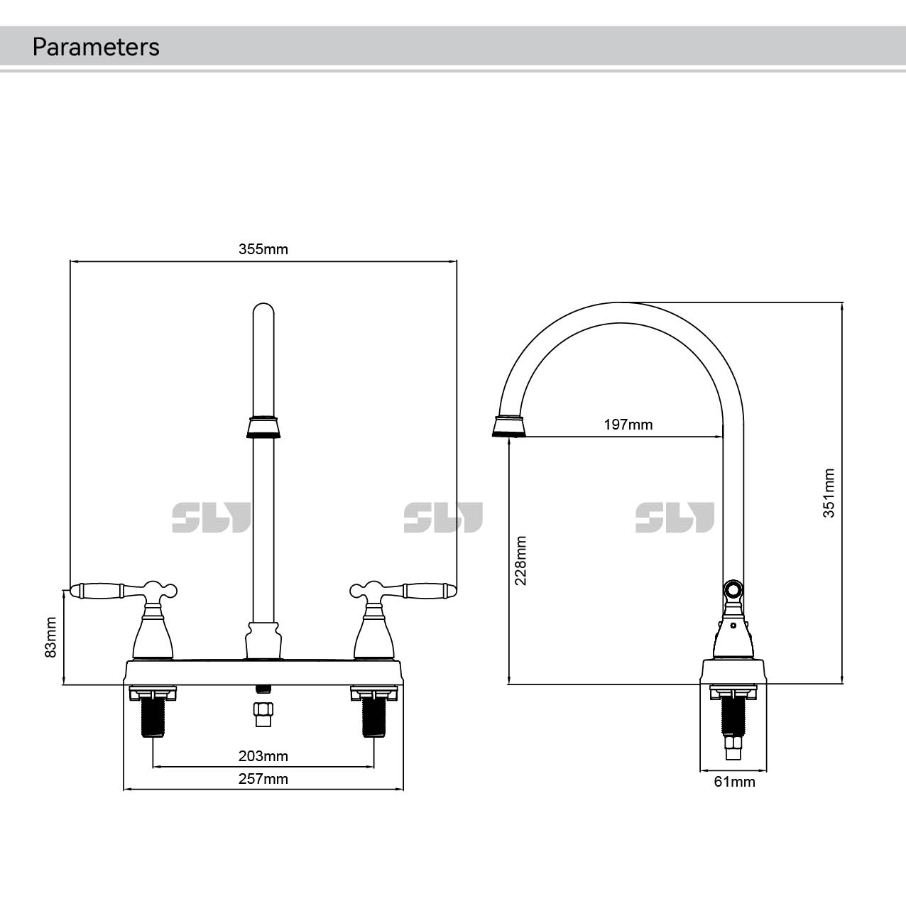 镀铬厨房水龙头